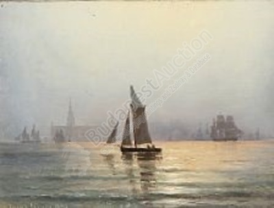 Ships in the Sound off Kronborg 1870, 1870 - Carl Frederik Sorensen