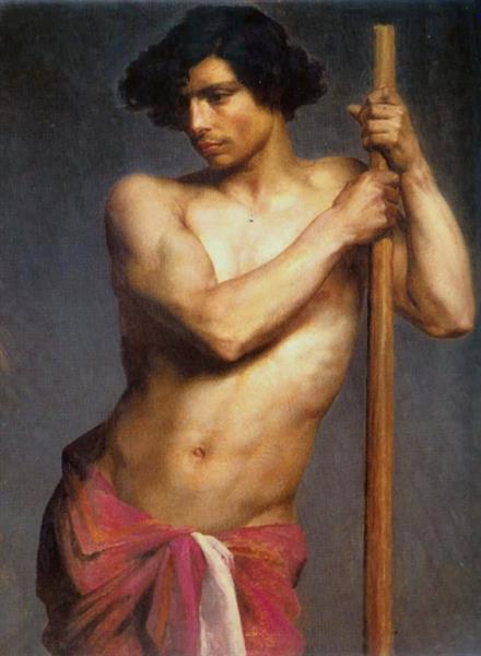 A study of a half-nude boy, 1864 - Diogène Maillart