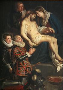 Pieta with portraits of Henry van Dondelberghe and wife - Gaspar de Crayer