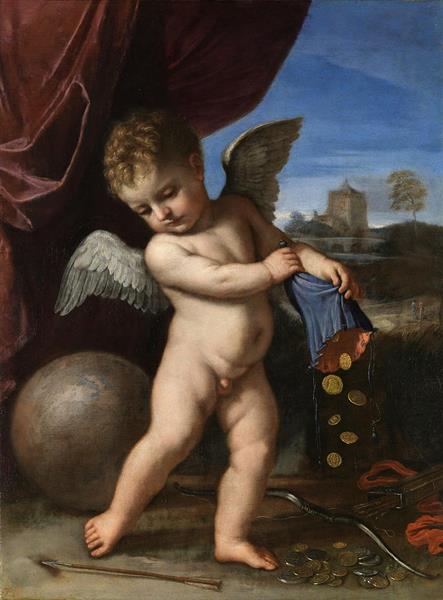 Cupid spurning riches - Guercino