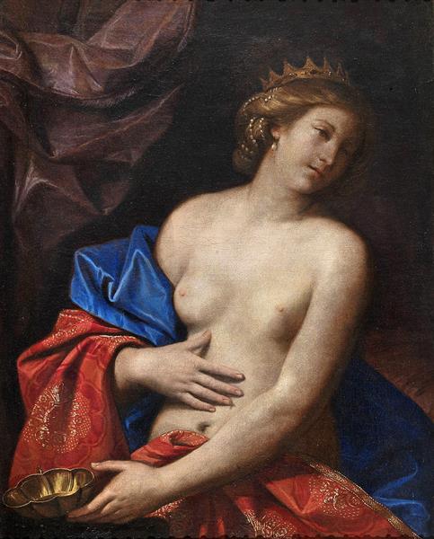 Dying Nude Sophonisba - Giovanni Francesco Barbieri