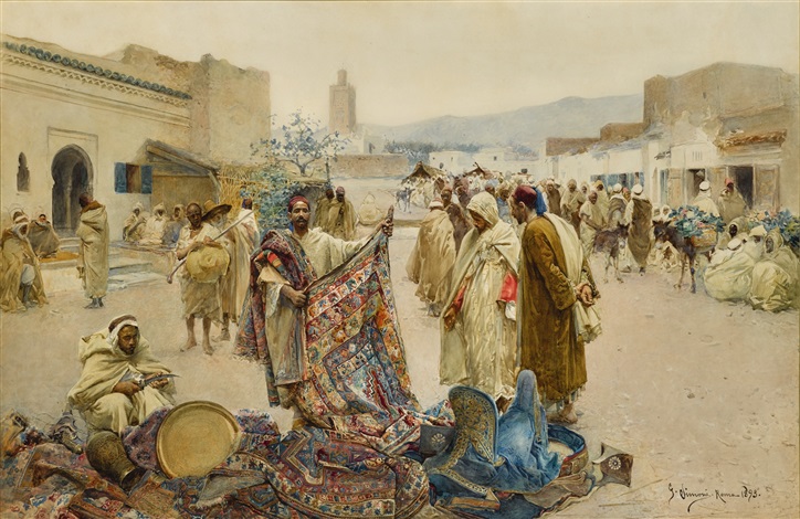 The carpet seller, 1893 - Gustavo Simoni