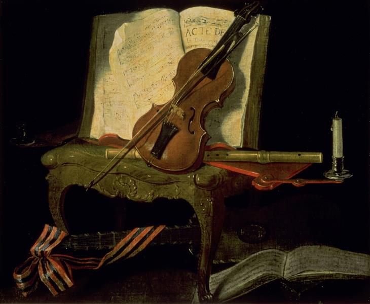 Still Life with a Violin - Jean-Baptiste Oudry