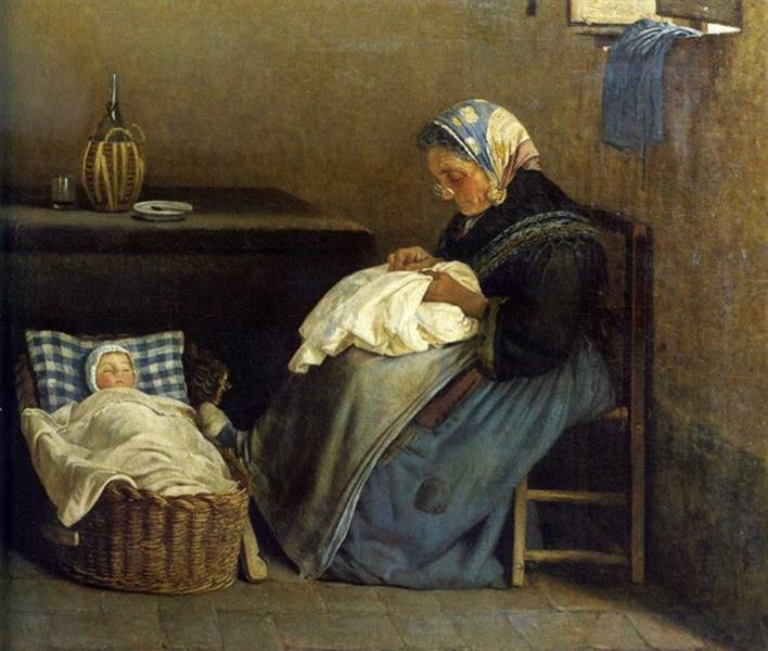 Grandmother, 1865 - Сильвестро Лега