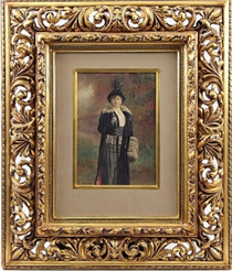 Three quarter portrait of young lady in park - Wladyslaw Czachorski