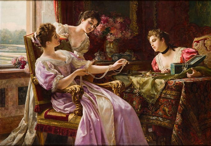 Ladies with jewels, c.1895 - Wladyslaw Czachorski
