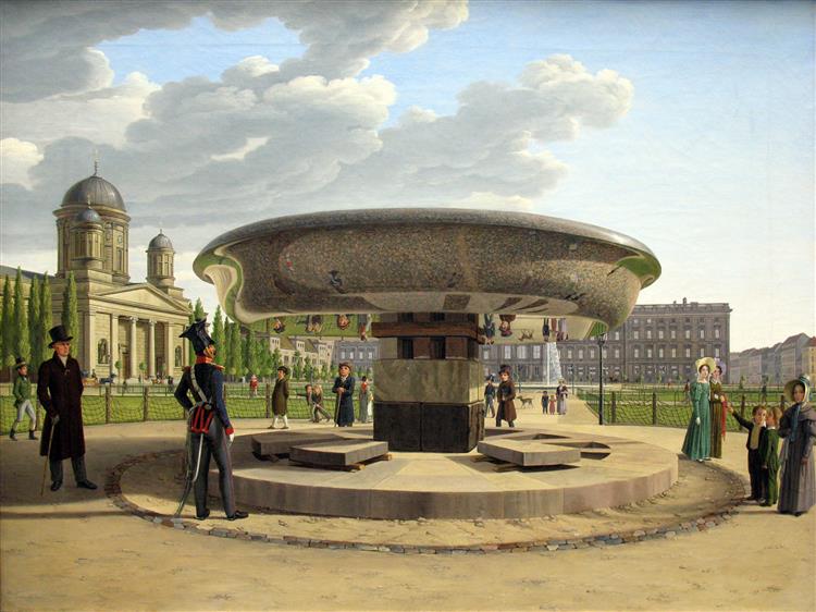 The Granite Basin in the Berlin Lustgarten, 1831 - Иоганн Эрдман Хуммель