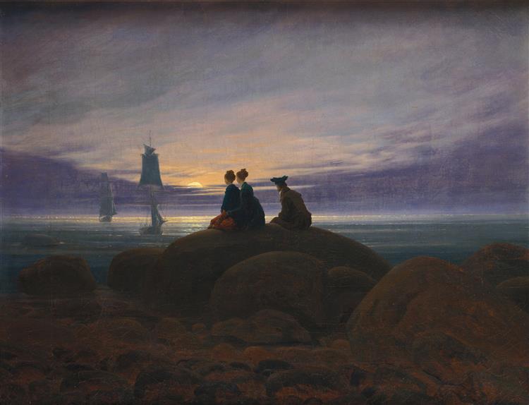 Moonrise by the Sea, 1822 - 弗里德里希