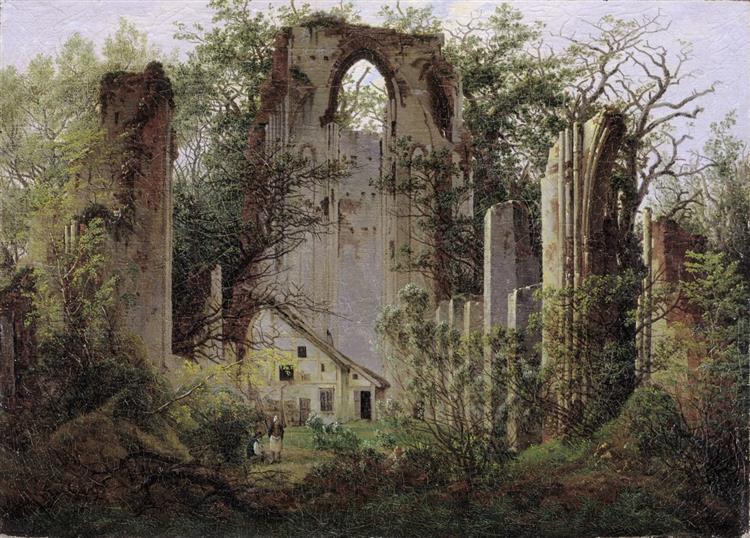 Ruined Monastery of Eldena near Greifswald - Caspar David Friedrich