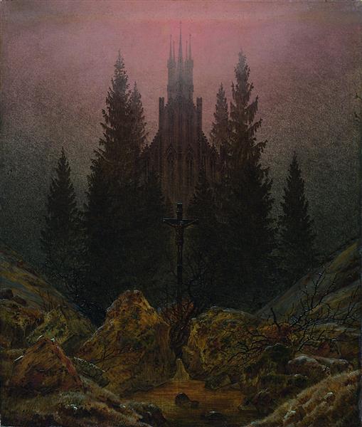 Cross and Cathedral in the Mountains, c.1812 - Caspar David Friedrich