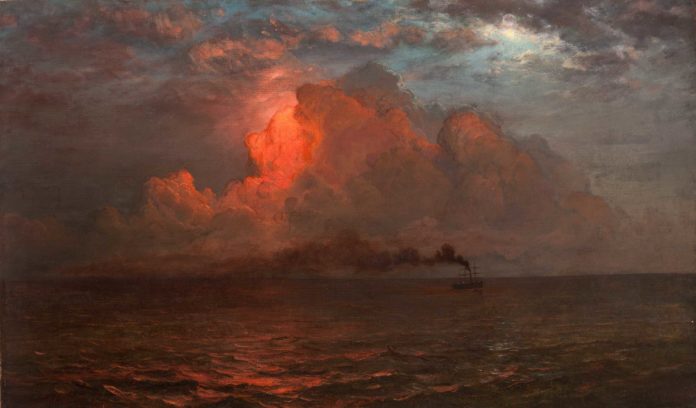 Evening on the Sea, 1877 - 1878 - 弗雷德里克·埃德溫·丘奇