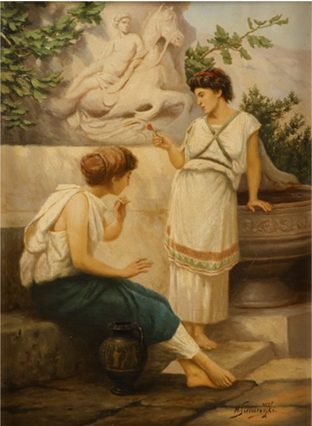 Two greek women at a fountain - Генріх Семирадський