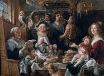 As the Old Sang, So the young Pipe - Jacob Jordaens