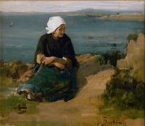 A Breton woman by the sea - Jules Breton