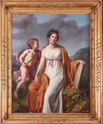 Portrait of Madame de Reiset D'Arques as Sappho - Марі-Гійємін Бенуа