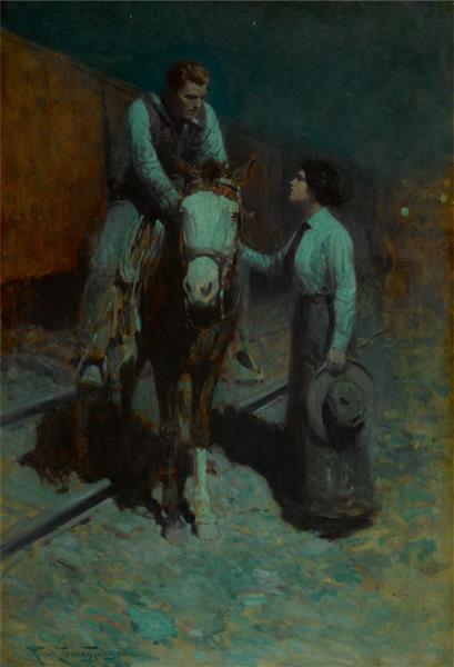 Girl and Cowboy, 1913 - Frank Tenney Johnson