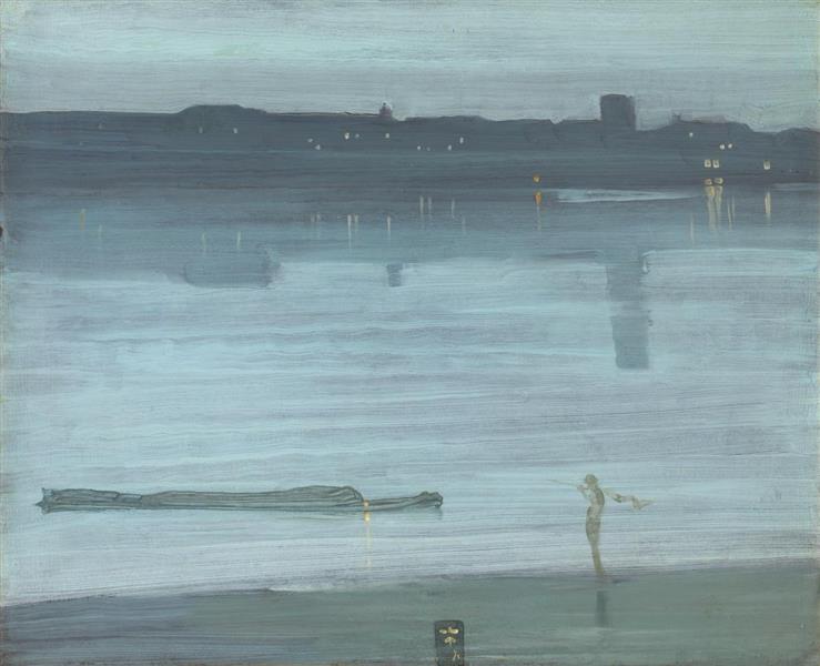 Nocturne: Blue and Silver – Chelsea, 1871 - Джеймс Эббот Макнил Уистлер