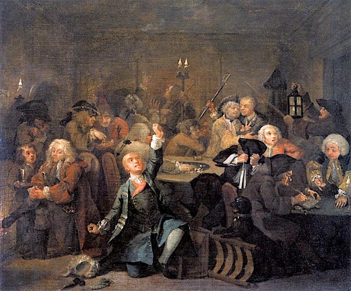 Rake's Progress' The Gaming House, 1732 - 1735 - William Hogarth