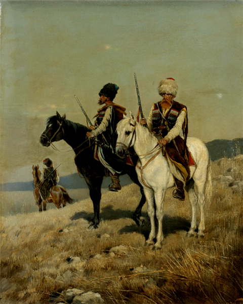 Cossacks on Horseback, 1883 - Карл Богданович Вениг