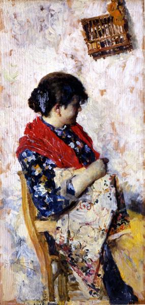 Seated woman, c.1880 - c.1887 - Giacomo Favretto