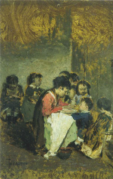 The young teacher, 1876 - Giacomo Favretto