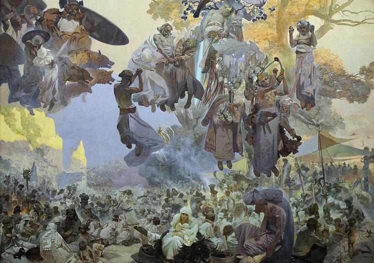 Svantovit Celebration on the Island of Rigen - Alfons Mucha