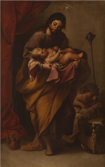 Saint Joseph with the Child - Andrés Amaya