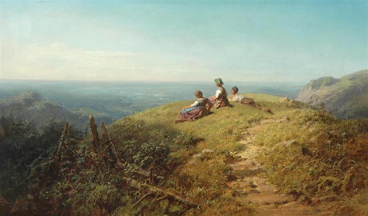 On Top of the Hill - Carl Spitzweg