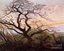 Der Baum der Krähen - Caspar David Friedrich