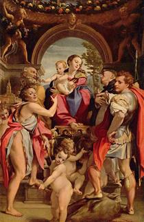Madonna with St. George - Antonio da Correggio