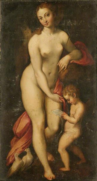 Venus and Cupid - Антоніо да Корреджо