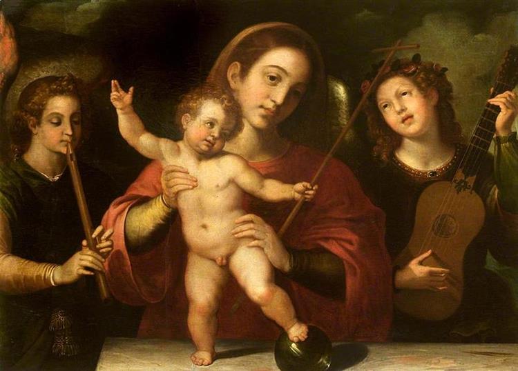 Madonna and Child with Music-making Angels - Francesco Ribalta