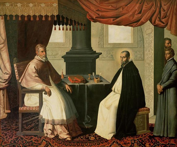 Saint Bruno and Pope Urban II - Франсиско де Сурбаран