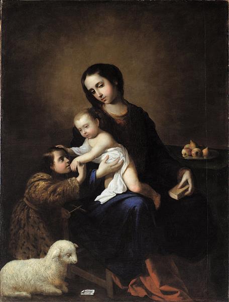 The Virgin and Child with the Infant St John the Baptist - Франсиско де Сурбаран