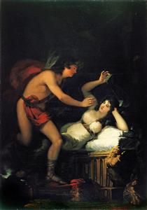 Allegory of Love. Cupid and Psyche - Francisco Goya