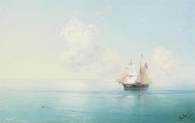 A Calm Morning at Sea - Ivan Konstantinovich Aivazovskii