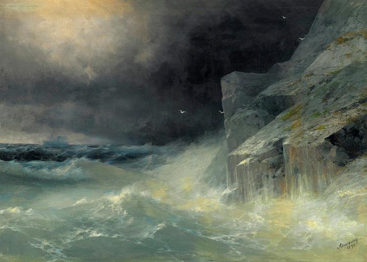Stormy Seas - Ivan Konstantinovich Aivazovskii
