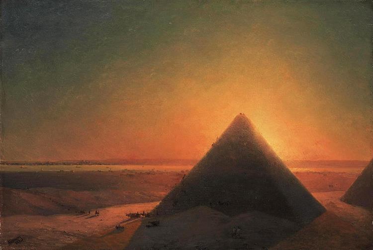 The Great Pyramid at Giza - Ivan Konstantinovich Aivazovskii