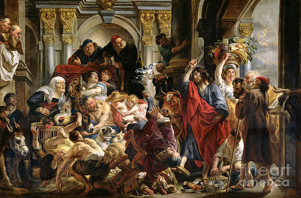 Christ Driving the Merchants from the Temple, c.1650 - Якоб Йорданс