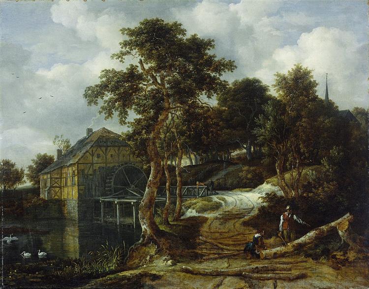 Landscape with watermill - Якоб Исаакс ван Рёйсдал