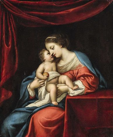 Virgin and Child holding an apple - Jacques Stella