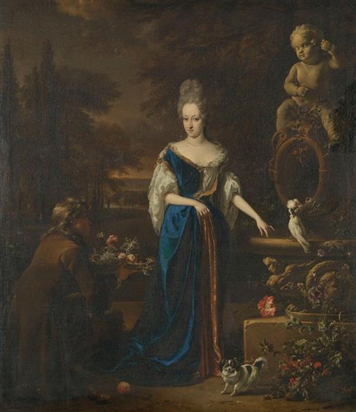 Portrait of Maria Cornelisz, Wife of Silvester van Tongeren (1680 - 1719) - Jan Weenix