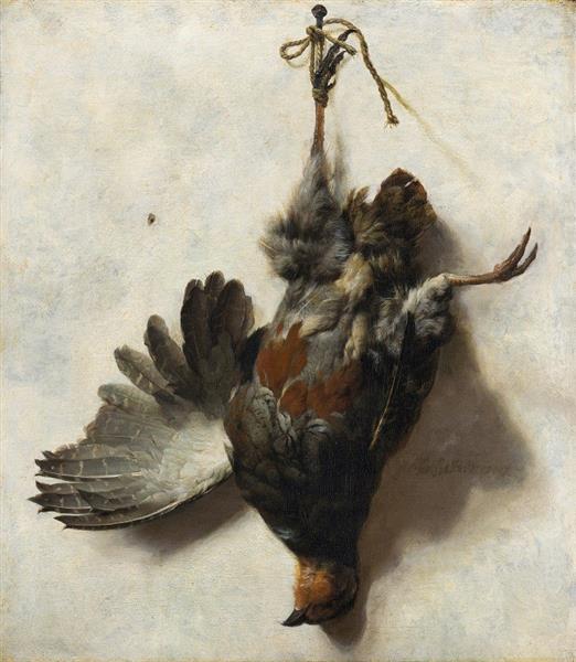 Dead Partridge Hanging from a Nail - Jan Weenix