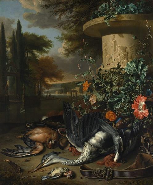 Gamepiece with a Dead Heron - Jan Weenix