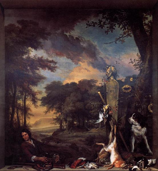 Landscape with Huntsman and Dead Game, 1697 - Jan Weenix