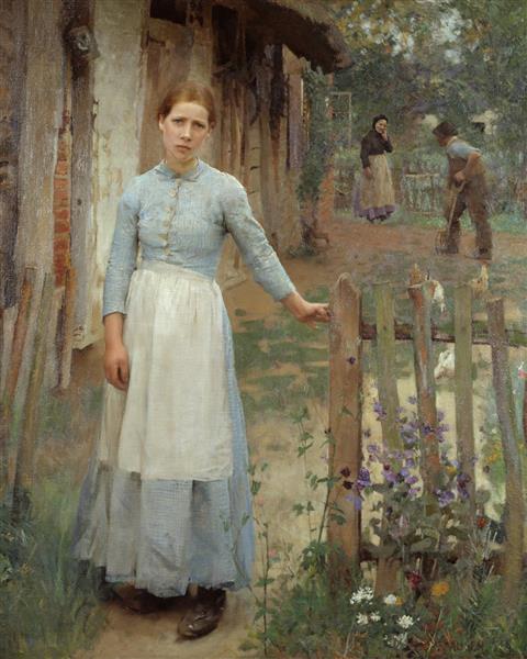 The Girl at the Gate, 1889 - Джордж Клаузен