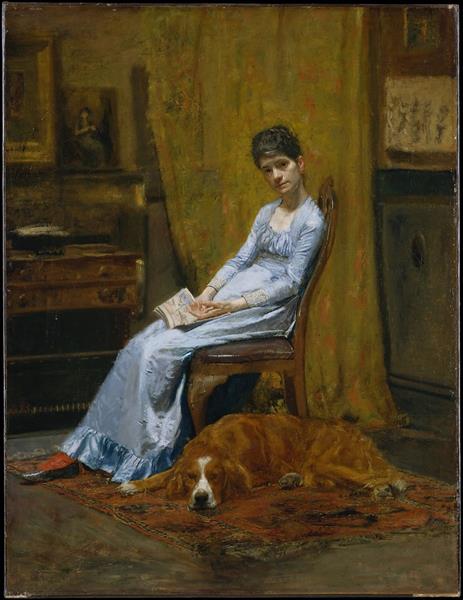 The Artist's Wife and His Setter Dog, 1884 - 1889 - Томас Икинс