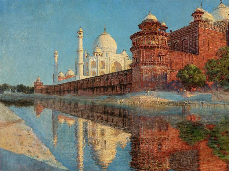 The Taj Mahal, Evening - Wassili Wassiljewitsch Wereschtschagin