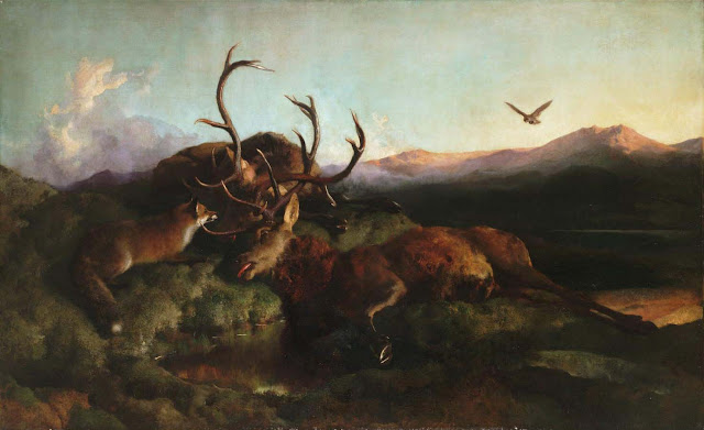 Two Dead Stags and a Fox - Edwin Landseer