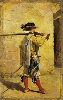 A Sentinel. Time of Louis XIII - Ernest Meissonier